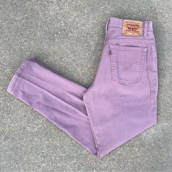 Vintage Levi’s 550 Ladies Dusty Pink Rose relaxed fit tapered leg jeans 12 Mis M - Picture 1 of 8